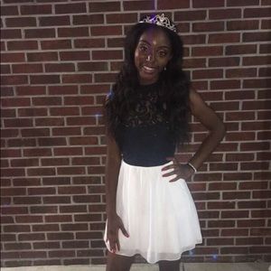 Black and white Homecoming dress
